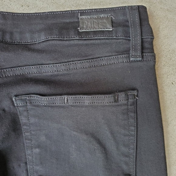 PAIGE 29 Hoxton High Rise Straight Leg Slim Casual Jeans in Dark Shadow - Picture 15 of 15